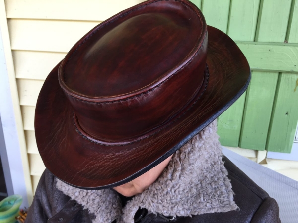 D W Hat - McFarland Leather - Handmade Leather Gear