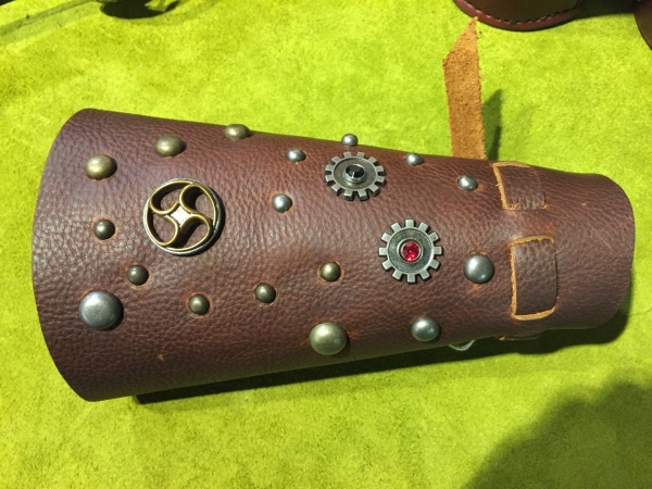 Steampunk gauntlets - McFarland Leather - Handmade Leather Gear